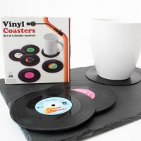 Retro Vinyl Coasters (Set of 4)
