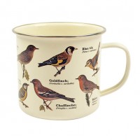 Enamel Mug Garden Birds