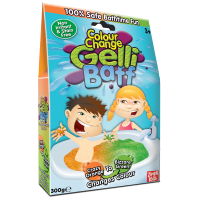 Gelli Baff Colour Change: Crazy Orange to Bizarre Green