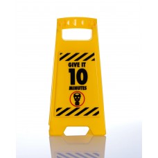Desk Warning Sign: Satisfying Poo