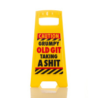 Desk Warning Sign: Grumpy Git