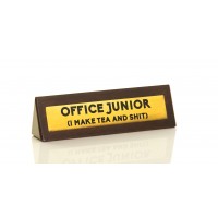 Wooden Desk Sign: Office Junior