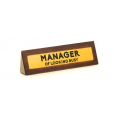 Wooden Desk Sign: Manager