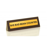 Wooden Desk Sign: Bean Counter