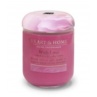 340g Large Candle : With Love, Rose & Jasmine