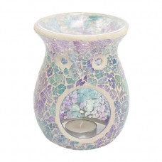 Wax Melt Warmer: Light Blue & Lilac Crackle Wax Melt Warmer: Light Blue & Lilac Crackle