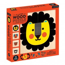 4 Layer Wood Puzzles: Animal Faces