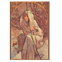 Mucha Collection, Winter Child, Midi, Lined