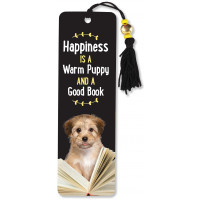 Beaded Bookmark Happiness Is A Warm Puppy And A Good Book
