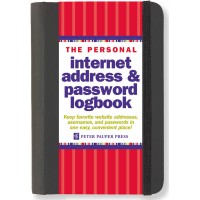 Internet Address & Passwords Logbook Black