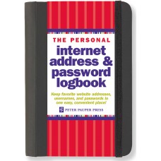 Internet Address & Passwords Logbook Black