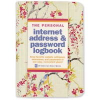 Internet Address & Passwords Logbook Blossoms Bluebirds