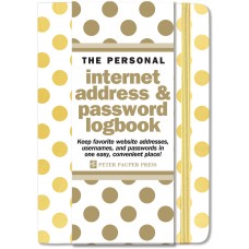 Internet Address & Passwords Logbook Gold Dots Journal