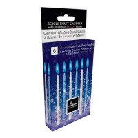 Blue & White Icicle Candles / Blue Flame