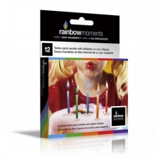 Coloured Flame Birthday (12 multicolour in white box)