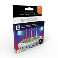 Coloured Flame Birthday - Assorted Colours/Soccer Theme