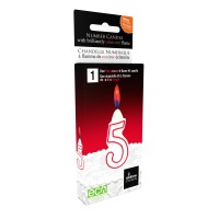 Coloured Flame Num-Red: 5