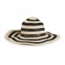 Sunlily Roll-N-Go Sun Hat: Stripe Black