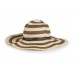 Sunlily Roll-N-Go Sun Hat: Stripe Brown