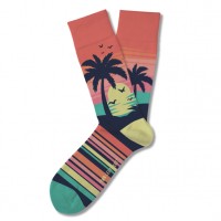 Caribbean Sunset Everyday Socks (Big Feet)