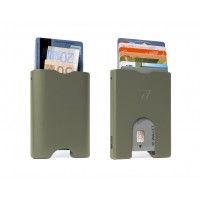 Walter Wallet Aluminium: Olive Green