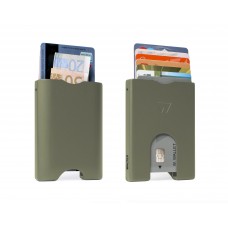 Walter Wallet Aluminium: Olive Green